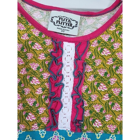 Flit & Flitter Girls Size 3T Pre-school Play Artsy Boho Petal Pink Outfit *Read - Picture 10 of 11